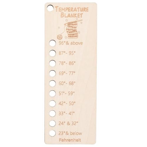 Rordigo Wood Blanket Reusable Color Chart Wool Shade Organiser Card,Blanket Planner for Thread Crochet Projects Handmade Gifts A