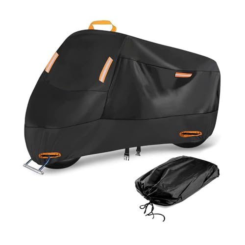 BPQYSBLD Telo Coprimoto per Honda Sh 150 2002-2022 2023 2024 Traspirante Antipolvere Rain Cover Anti UV Teli Moto Esterno Garage Accessori,Orangestyle