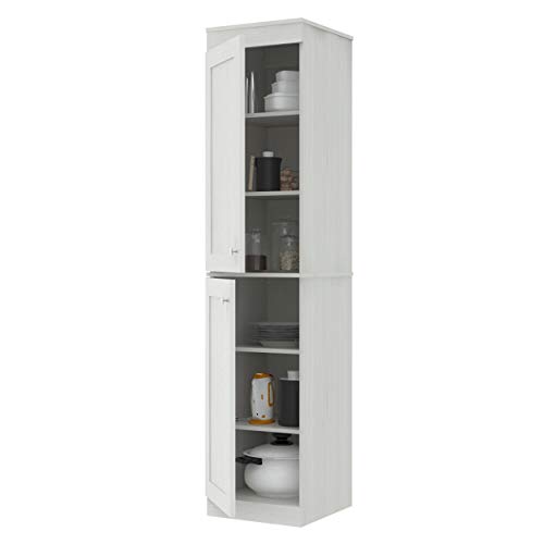 Inval Shaker Style Buffet 2-Door Slim Cabinet, Washed Oak #TOP5