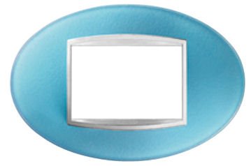 Gewiss GW16303CA Chorus Art Placca, 3 Posti, Acquamarina