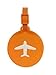 Produktbild NOVAGO Gepäckanhänger - Lovely Identifikationsetikett Flagge Etikette für Koffer, Reisetasche, Rucksack, Schultasche (Runde Orange)