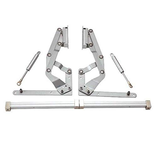 1Set Cabinet Up Stay Door Lift with Adjustable Bracket, Stay Pneumatic Vertical Upturn Support, Cabinet Door Vertical Swing Lift Up Arm Mechanism Hinges for Kitchen Cabinet Door