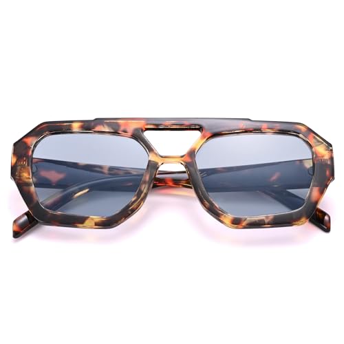 Pro Acme Retro Square Aviator Sunglasses Hexagonal Double Bridge Vintage Trendy Shade Sun Glasses2