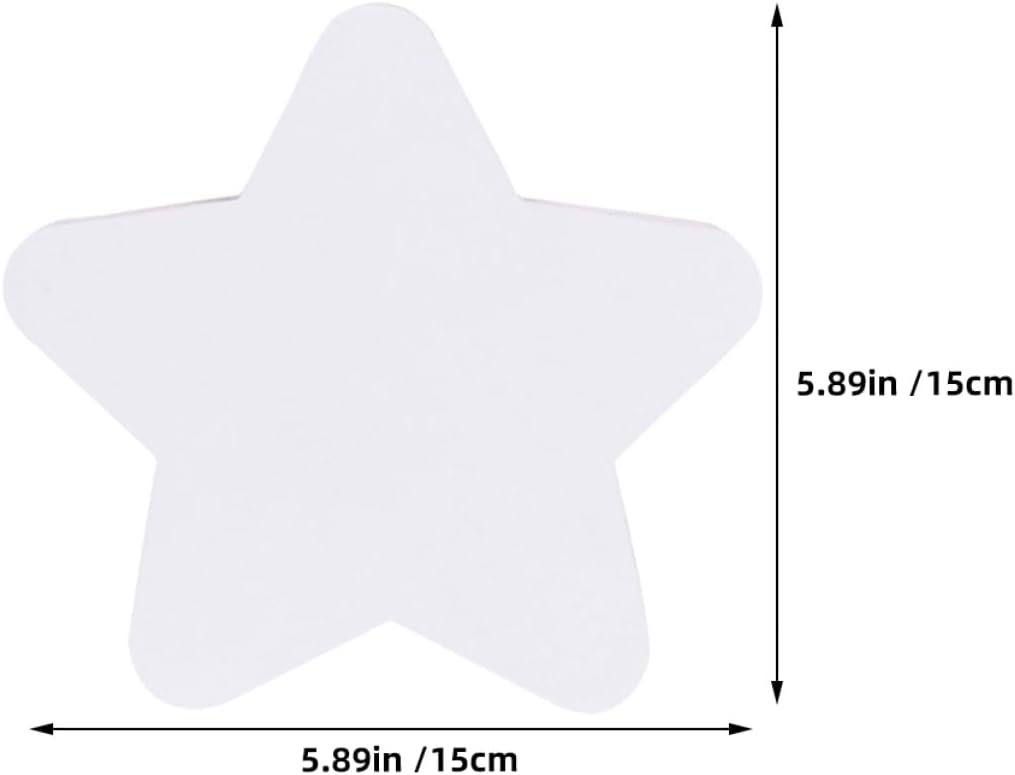 CIYODO 4pcs Star Shaped Canvas Boards Blank Cotton Oil Painting Panels Rounded Corners for Watercolor Art Safe Design for Artists and Hobbyists