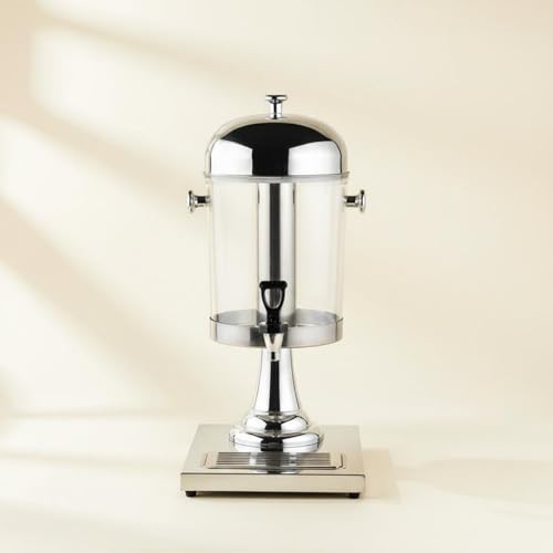 Dispensador de bebidas frías en acero plateado para buffet de hotel 7