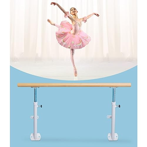 Barra da balletto regolabile da parete, in legno massello, resistente, per allenamento a casa, fitness e studi, ideale per stretching, flessibilità e allenamenti completi