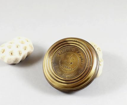 Brújula vintage de latón con diseño de mapa mundial miniatura 3