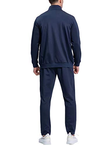 Mens Sweatsuit 2 Piece Track Sets Jogger Set For Men Workout Suit Fall Winter Tracksuit Running Shirts And Pants Set Sports Suits #TOP4