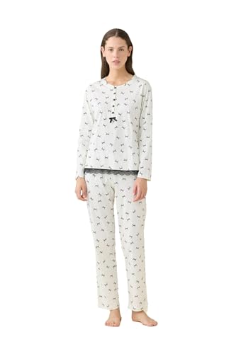 Pyjama femme Serafino Noidinotte FA9475 en coton manches longues taille M/L P/L