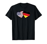 Deutschland USA Twin Hearts T-Shirt Men Women Kids