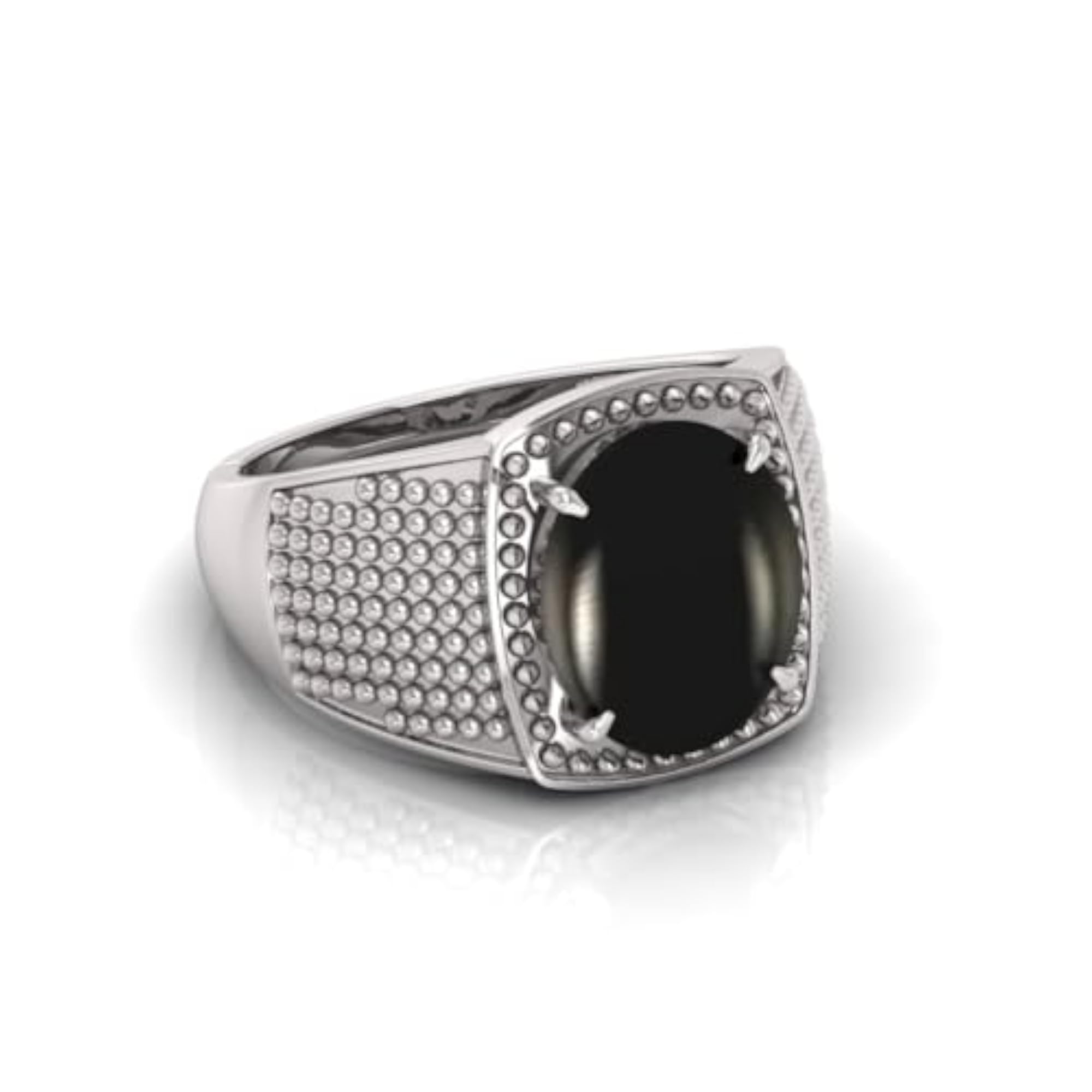 10.25 Ratti Black Hakik Adjustable Ring, Lab Certified