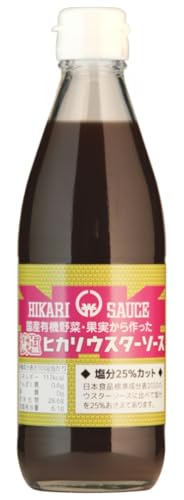 光食品 減塩ウスターソース(国産有機野菜・果実使用) 360ml×15