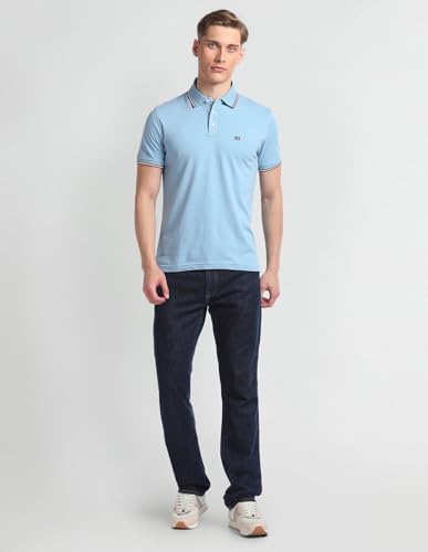 Image of Arrow Sport Men Regular fit Cotton Solid Short Sleeves Polo Shirt