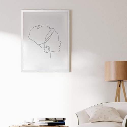 puthiac 16x20 White Picture Frames for Wall - Minimalist 16x20 Oak Wood Frames, 16"x20" Picture Frame Wood, Natural Solid Wooden Picture Frames for Wall Art Photo and Prints (1 Pack, White)