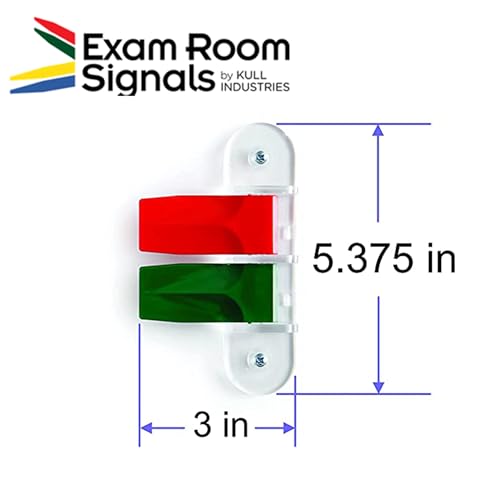 Image of Exam Room Flags, Made in USA Medical Door Flags for Doctor Offices, Hospitals, Clinics, Durable, Reliable Room Status Sign, Primary Colors, 2 Flag System, 3-Inch