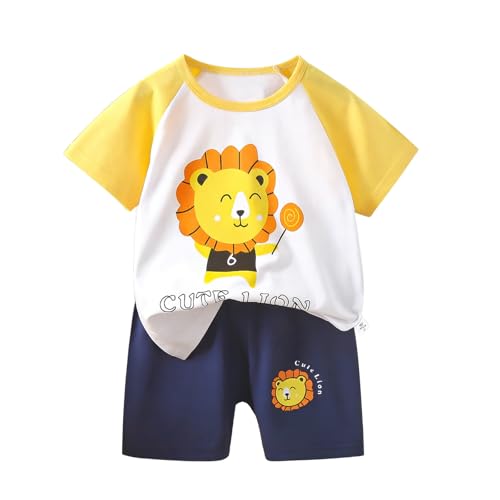 Image of LMYOVE Casual round-neck short-sleeved T-shirt and short suit summer beachwear