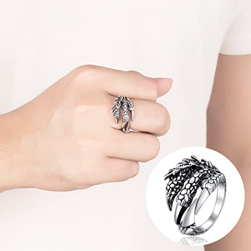 LIUJZZJ 8 stuks verstelbare slangringen punk ring gothic party ring dierenvorm sieraden opening verstelbare vingerring vintage ring gotisch retro roestvrij stalen ringen voor dames en heren - Image 4