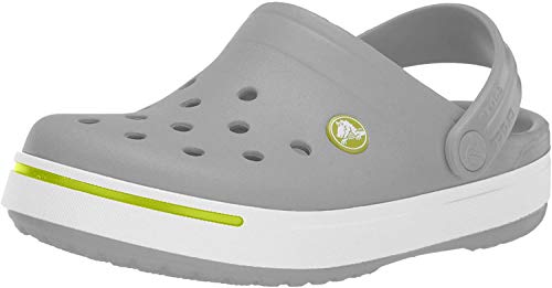 Crocs Kids Crocband II (Toddler/Little Kid) Light Grey/Volt Green 10-11 Toddler/Little Kid M
