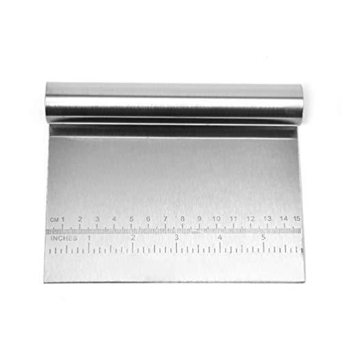 Cabilock 2 peças de raspador de massa de aço inoxidável, cortador de pizza, cortador de massa, corta