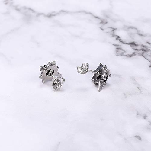 Variety Vintage Punk Surgical Steel Cubic Zircon Stud Earrings For Men Women Hypoallergenic Ear Stud (#13) #TOP6
