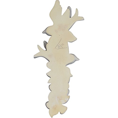 Ekena Millwork Onl04X11X01Bi Bird Drop Urethane Onlays, 4 3/4"W X 11 3/4"H X 1 3/8"P, Primed #TOP3