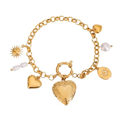 Meiliyizu Elegante colgante de joyería de muñeca para mujer, ideal para fiestas de moda y bodas, de acero inoxidable, para fotos, One Size, como se describe