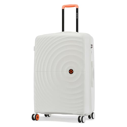 Image of Nasher Miles Polypropylene Spinner Seattle Hard-Sided Check-in Luggage 28 inch | 75cm | 8 Wheels Large Trolley Bag for Travel | Suitcase (White)
