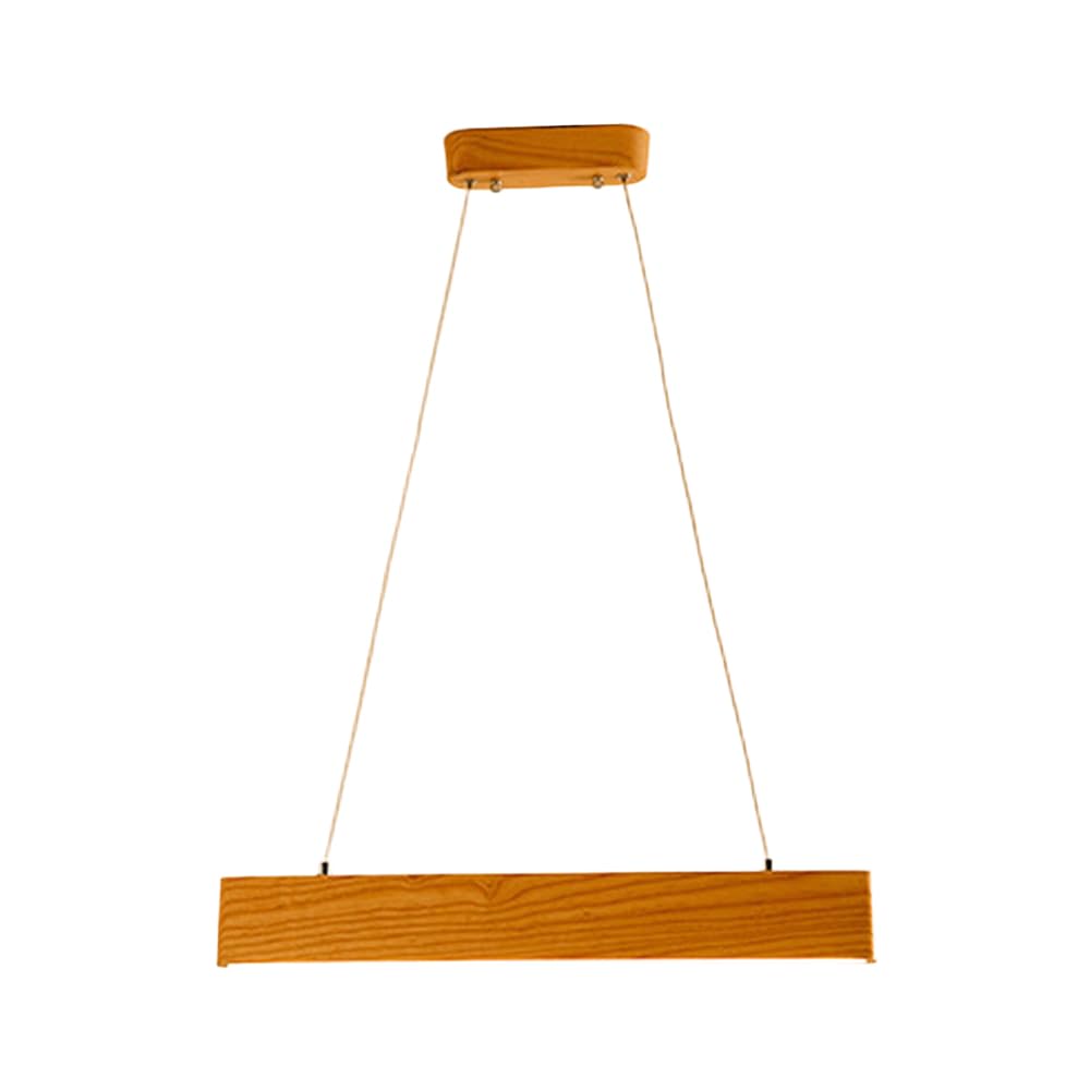 Lampe suspendue en bois LED ultra-mince plafonnier linéaire 3000K anti-éblouissement