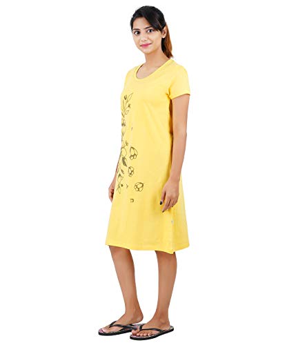 Image of Pride Apparel Printed Women's Cotton Knee Length Night Gown /Night Dress /Nighty