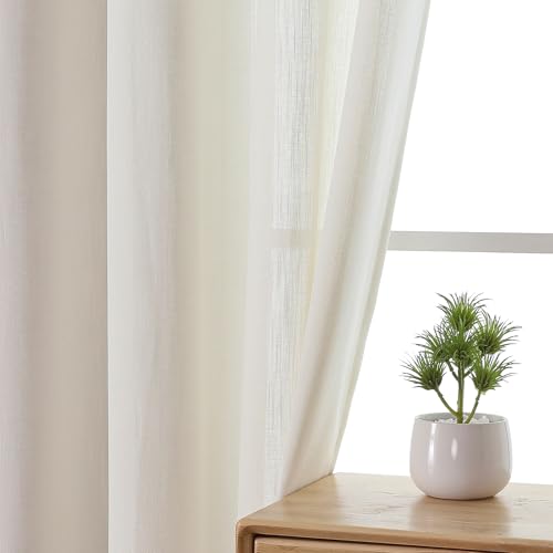 Ravorrato Living Room Curtains 84 Inch Length 2 Panels Set Soft Window Drapes for Bedroom Light...