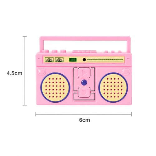 Image of SMARTNET Retro Radio Recording Key Chain Voice Recorder | Record Voice & Play | Sound Recorder with Playback Toy | Voice Message Gadget for Gifts Memories & Fun