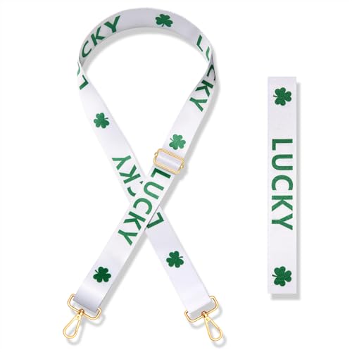Image of St.Patrick's Day Purse Strap Replacement Lucky Green Shamrock Crossbody Shoulder Bag Straps Irish Party Favors Gift