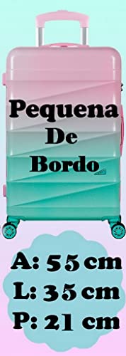 Mala De Viagem Pequena Bordo 10Kg Abs Rodinhas 360° De Mão Medidas Anac Rosa Feminina Yins