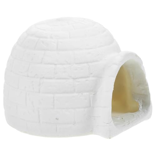 GALPADA Simulated Ice House Statue for Home Decor Resin Ice House Model As Boys and Girls Cognition Toy Craft Figurine