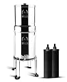 2.25 G AISI 304 Stainless Steel Premium Gravity Water Filter System | NSF Certified 2 Smart Carbon Filter Elements | Free Stainless Steel Stand & Spigot | No Plumbing/Electricity Required | Portable