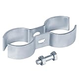 Fanmao 20 Sets 1-3/8" Chain Link Fence Saddle Clamps for Lightweight Chain Link Fencing and Dog Kennel Panels