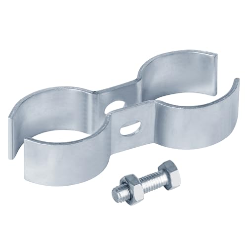 Fanmao 20 Sets 1-3/8" Chain Link Fence Saddle Clamps for Lightweight Chain Link Fencing and Dog Kennel Panels