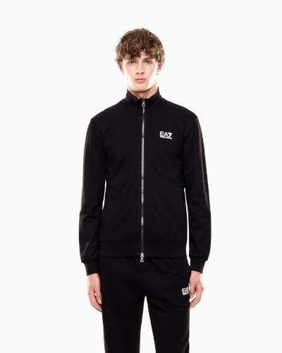EA7 Sweat zippé molletonné noir pour homme - 3