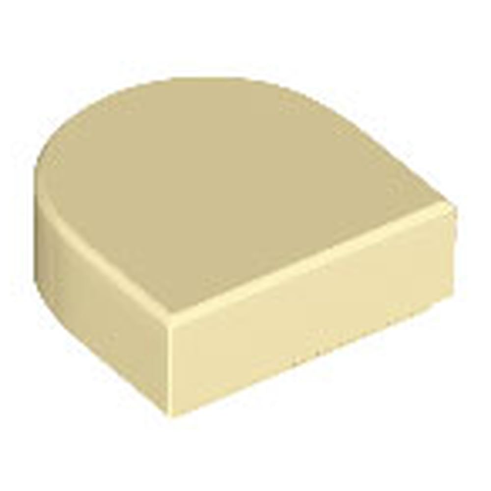 LEGO Tile, Round 1 x 1 Half Circle Extended, Part 24246, Part 24246, Choose Your Colour (Tan, 100, count)