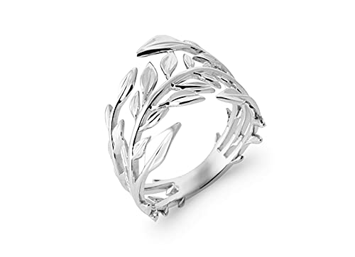 Bague en argent rhodié avec sachet velours pour cadeau