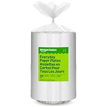 Amazon Basics Everyday Paper Plates, 8.62 Inch, Disposable, 300 Count, Packaging May Vary
