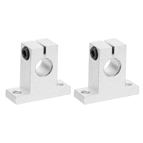 PATIKIL - PATIKIL SK12 Aluminum Linear Motion Rod Rail Clamping Guide Support, 2 Pcs for 12mm Dia Shaft