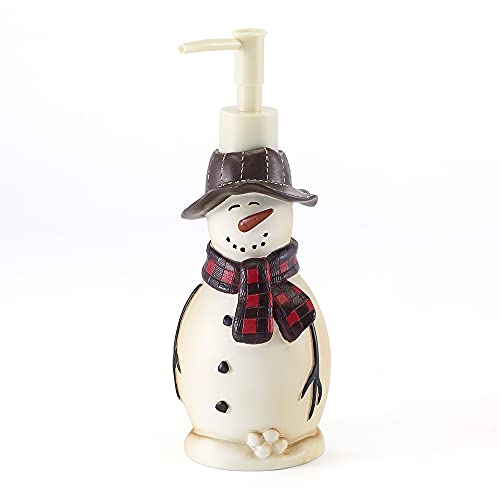 Avanti Linens Snowmen Schneemänner-Gathering-Kollektion, Harz, Natur, Lotion Pump/Soap Dispenser Cover