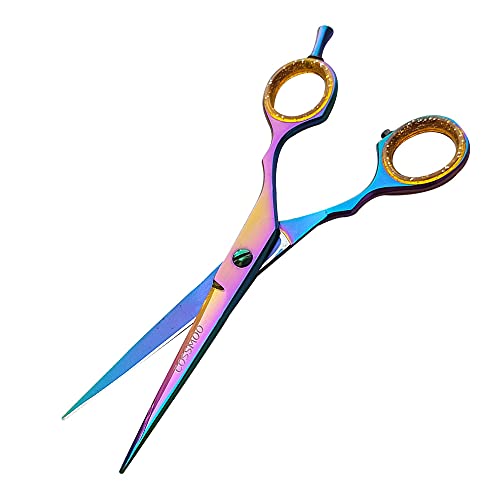 Hairdressing Scissors - Multicolor Hair Scissors Stainless Steel Barber Scissors and Razor Blade Hairdressers Scissors UK for Salons, Barbers, Women - Image 4