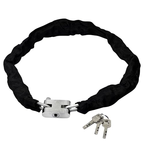 Image of WedDecor 38mm x 1.8m Bike Chain Padlock with 3 Keys, Black