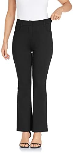 Famulily Women’s Bootcut Dress Pant High-Waisted Silhouette Work Slacks Stretch Office Pants Business Casual [S-3XL]