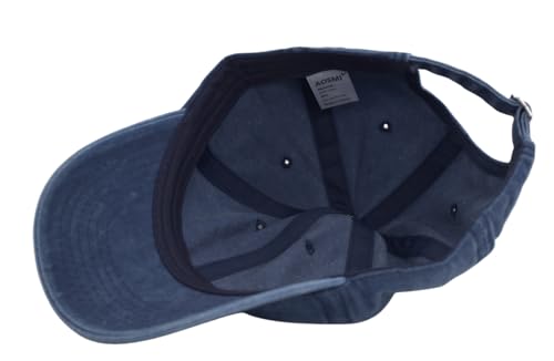Image of Vintage Washed Cotton Baseball Caps Men Women Adjustable Unstructured Low Profile Dad Hat