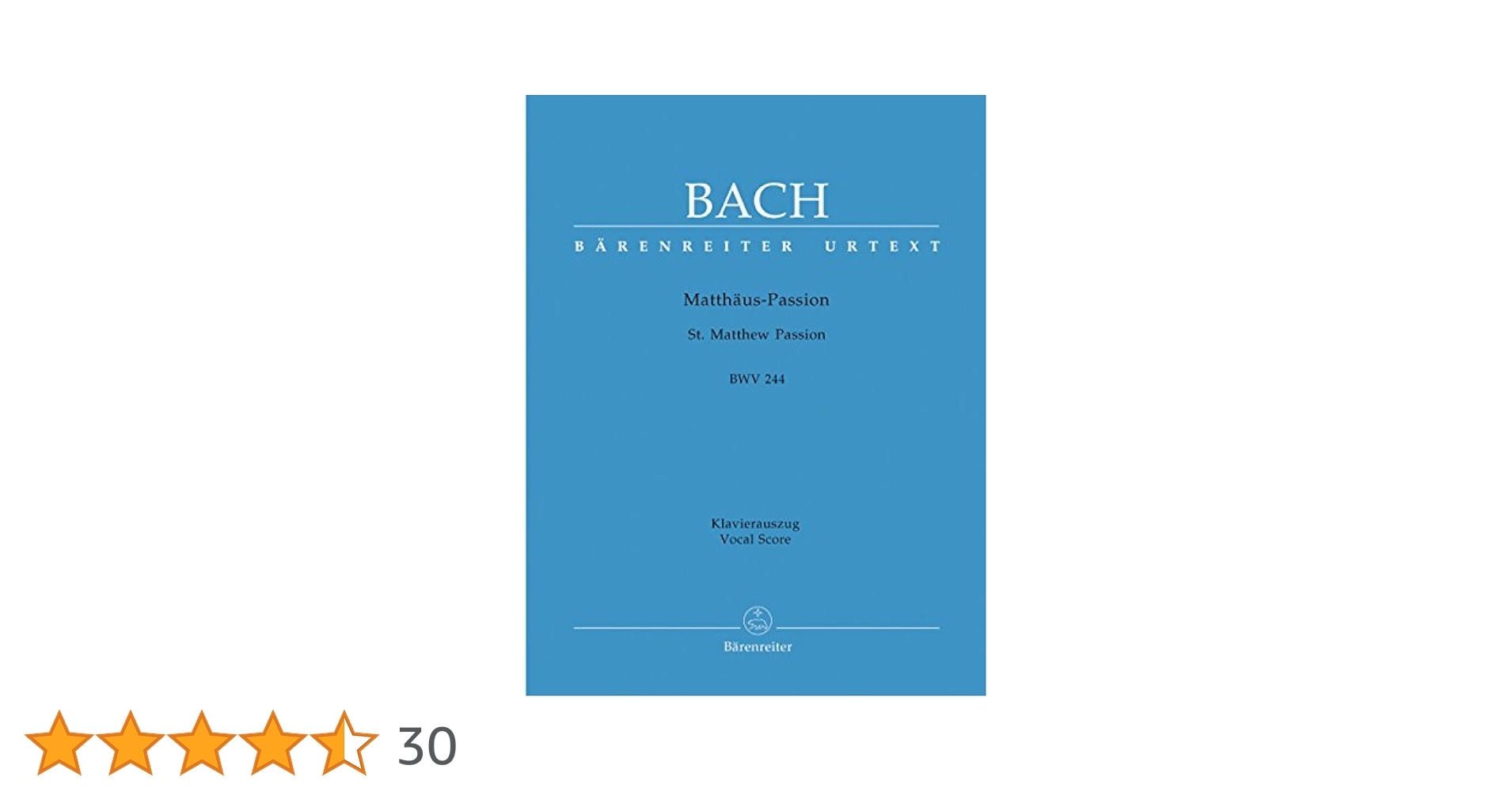 Amazon.co.jp: バッハ, J. S.: マタイ受難曲 BWV 244 (独語
