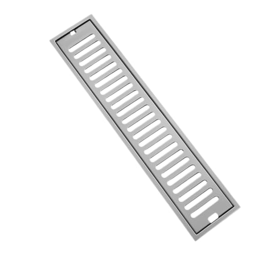 Image of Bathroom Drain Jali Big Size 16 x 4 Inch Drainer Cover | Linear /Vertical 304 Grade Stainless Steel Floor Drain Channel with Cockroach Trap | Shower Water Drainer