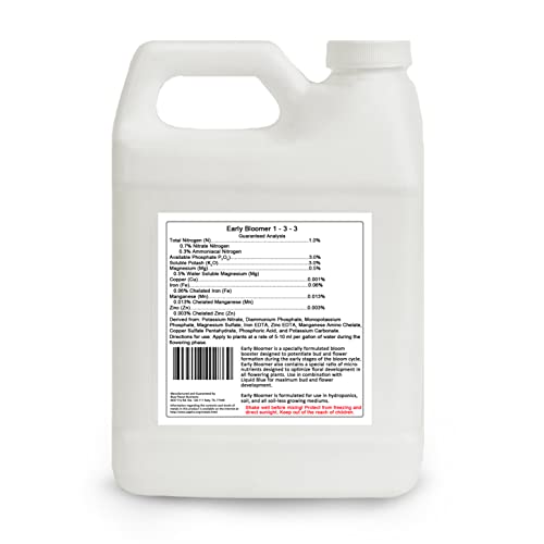 Early Bloomer Bloom Booster Quart (32 oz) Blue Planet Nutrients | Phosphorous & Potassium Supplement | for All Fruiting & Flowering Plants